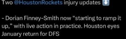 开云官网-火箭高歌猛进连迎利好，两锋线轮换接近复出，三环节继续提升？