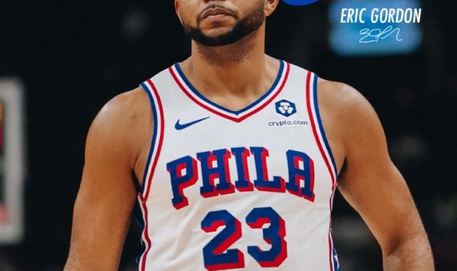 经验老将！76人官方晒照致谢埃里克-戈登并向其告别