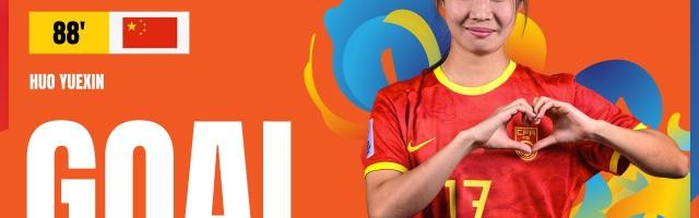 【U20女足亚洲杯】霍悦欣超远吊射 中国1比1朝鲜